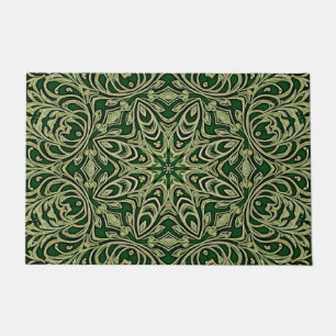 Green Gold Decorative Holiday Doormat