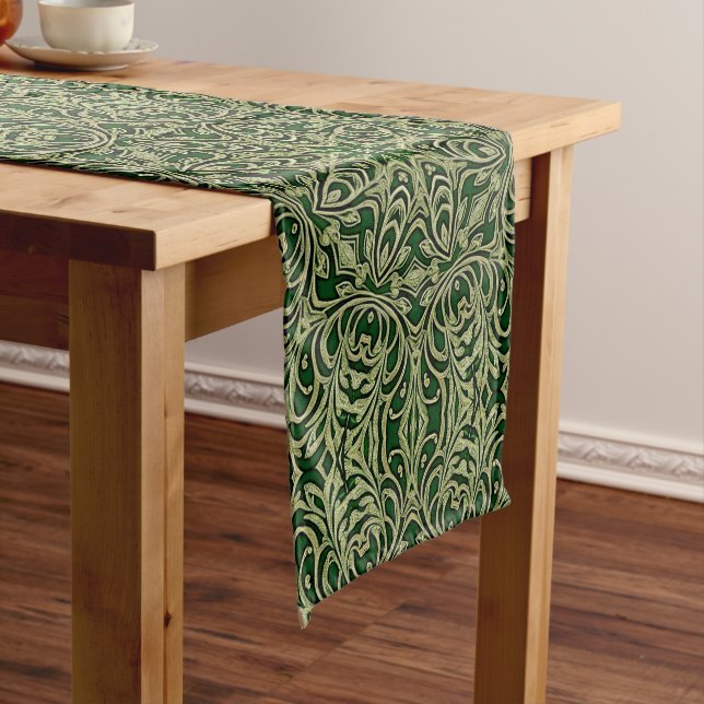 Green Gold Decorative Table Runner (In Situ)