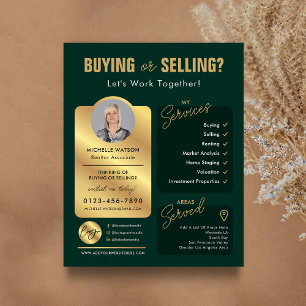 Green & Gold Estate Agent Logo Realty Flyer