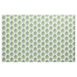 Green Gold Eucalyptus leaf Pattern Fabric