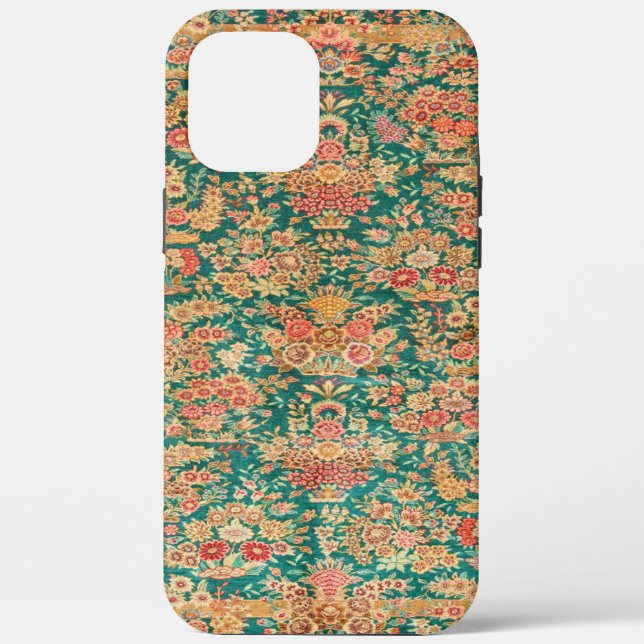 Green gold floral flower persian turkish pattern Case-Mate iPhone case (Back)