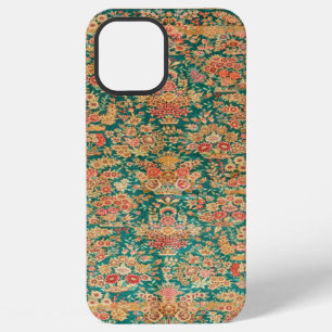 Green gold floral flower persian turkish pattern iPhone 12 pro max case