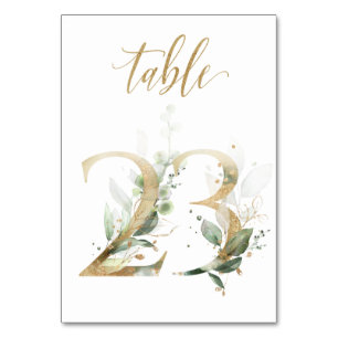 Green & gold foliage, Table 23, Table Number