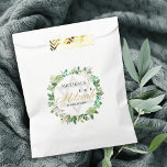 GREEN GOLD FOLIAGE WREATH STAR BAR BAT MITZVAH FAVOUR BAGS<br><div class="desc">If you need any further customisation or any other matching items,  please feel free to contact me at info@yellowfebstudio.com</div>