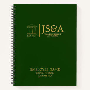 Green Gold Justice Columns Law Firm Notebook