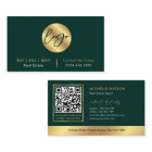 Green & Gold Logo Modern Real Estate QR Code