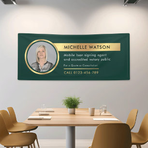 Green & Gold Marketing Corporate Business Photo Banner