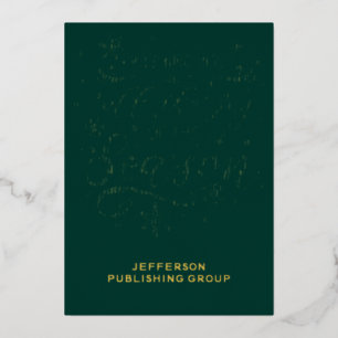 Green Gold Modern Business Holiday Foil Card