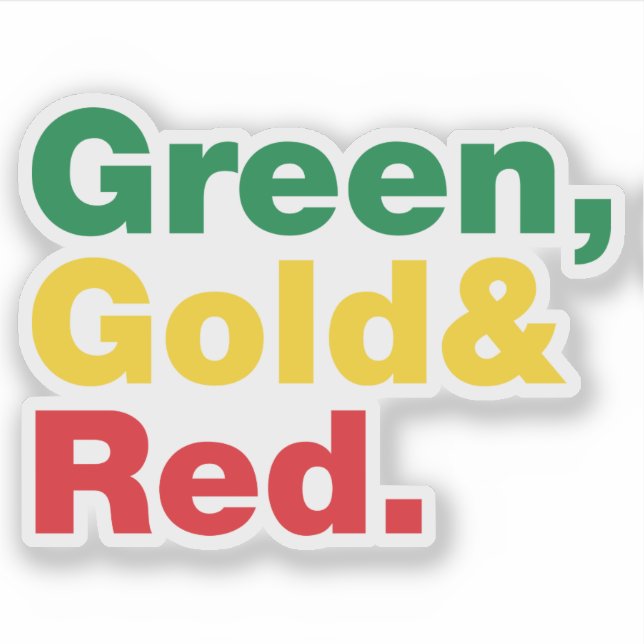 Green, Gold & Red. (Front)
