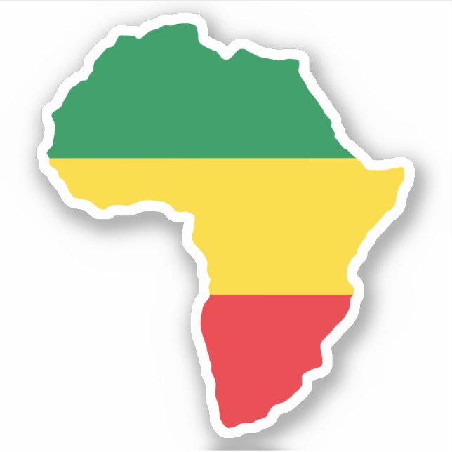 Green, Gold & Red Africa Flag (Front)