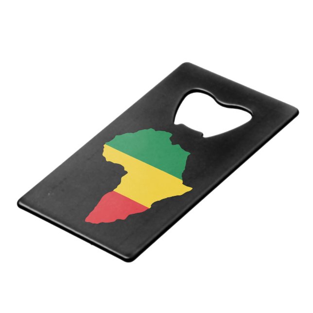 Green, Gold & Red Africa Flag (Front Angled)