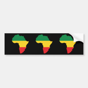 Green, Gold & Red Africa Flag Bumper Sticker