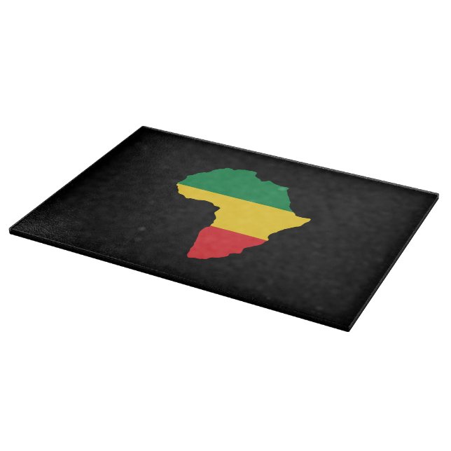 Green, Gold & Red Africa Flag Cutting Board (Corner)