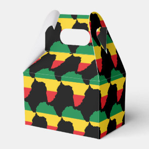 Green, Gold & Red Africa Flag Favour Box