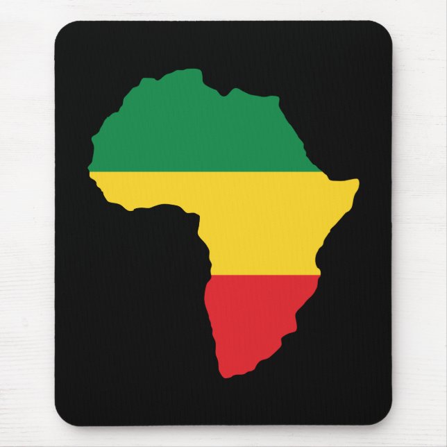 Green, Gold & Red Africa Flag Mouse Pad (Front)