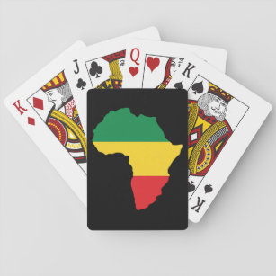 Green, Gold & Red Africa Flag Playing Cards