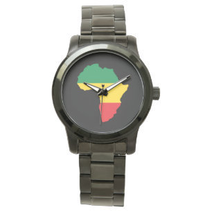 Green, Gold & Red Africa Flag Watch
