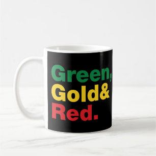 Green, Gold & Red. Coffee Mug