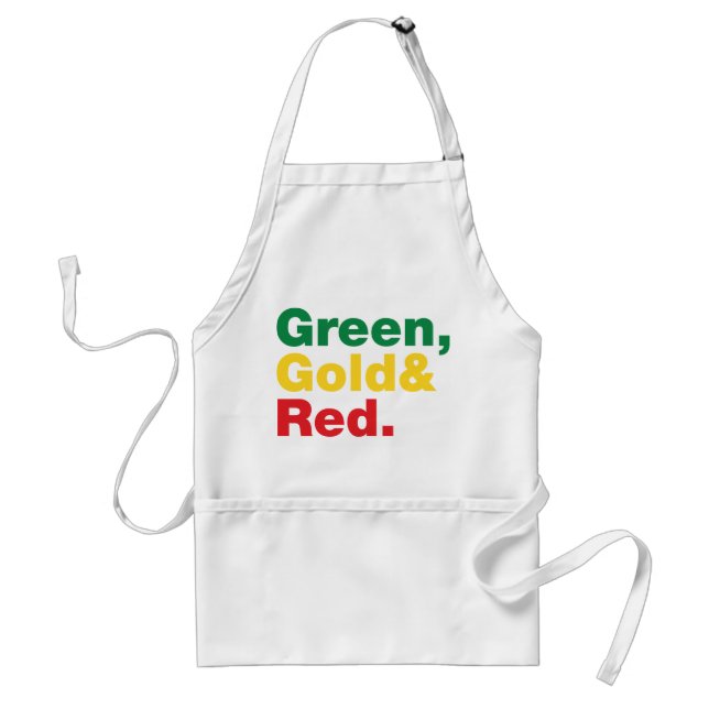 Green, Gold & Red. Standard Apron (Front)