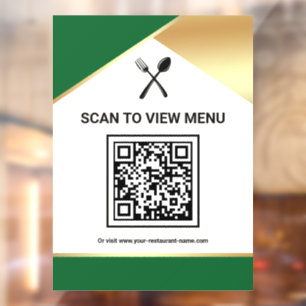Green Gold Restaurant Digital QR Code Menu