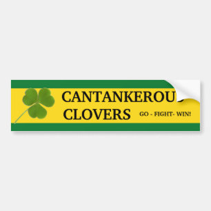 Green &  Gold School Colours Bumper Sticker