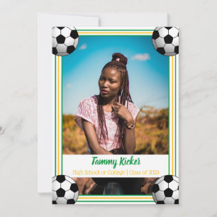 Green & Gold Soccer Graduation Announcement