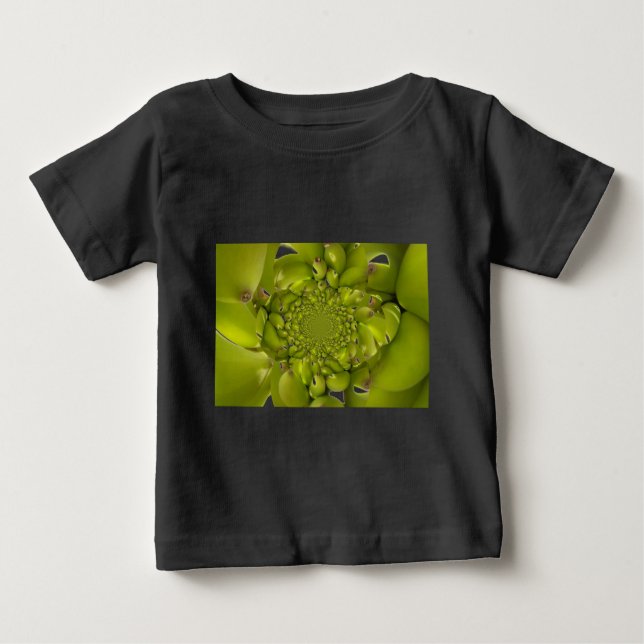 Green Gold: Tropical Twist banana Kaleidoscope Baby T-Shirt (Front)