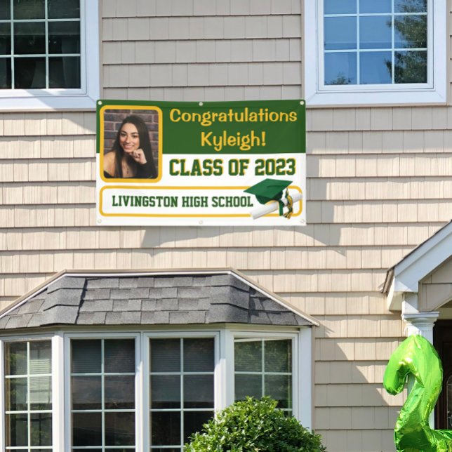 Green & Gold Vinyl Graduation Banner (Creator Uploaded)