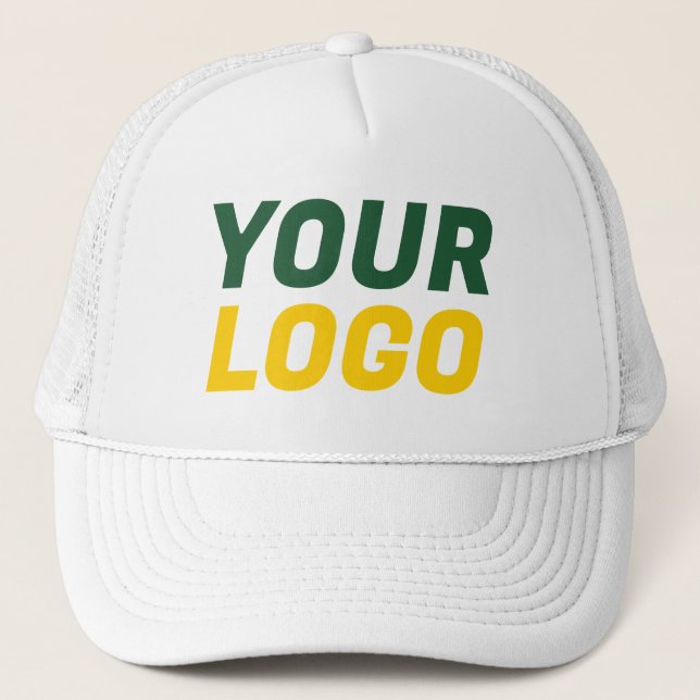 Green, Gold, & White CUSTOM Trucker Hat (Front)