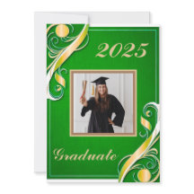 Green Gold White Graduation 2025