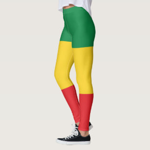 Green, Gold (Yellow) and Red Colors Flag Leggings
