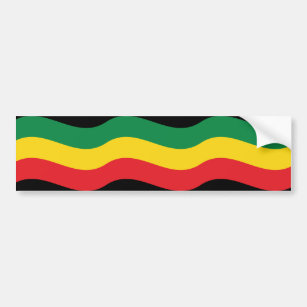 Green, Gold (Yellow) and Red Colours Flag Bumper Sticker