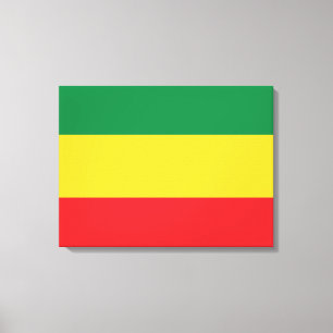 Green, Gold (Yellow) and Red Colours Flag Canvas Print