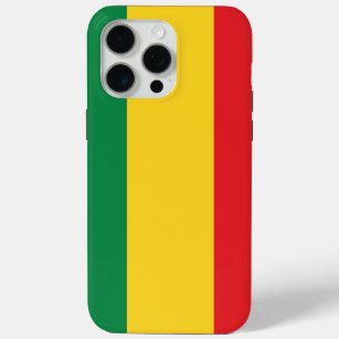 Green, Gold (Yellow) and Red Colours Flag iPhone 15 Pro Max Case