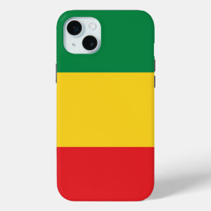 Green, Gold (Yellow) and Red Colours Flag iPhone 15 Mini Case