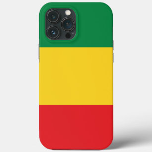 Green, Gold (Yellow) and Red Colours Flag iPhone 13 Pro Max Case