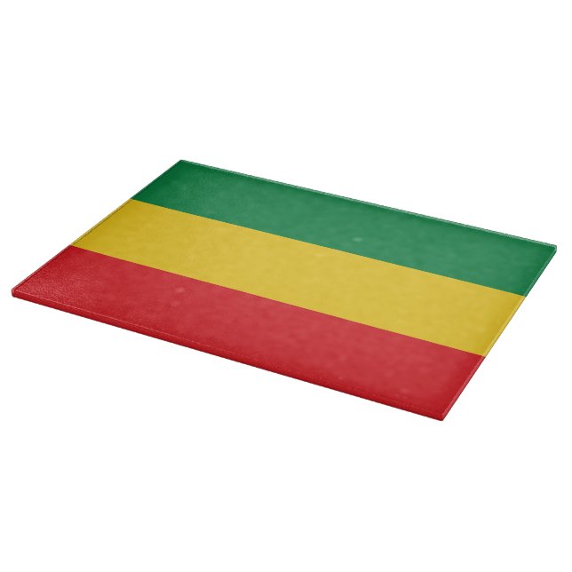 Green, Gold (Yellow) and Red Colours Flag Cutting Board (Corner)