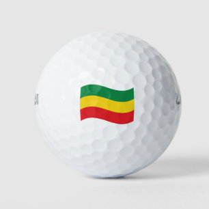 Green, Gold (Yellow) and Red Colours Flag Golf Balls