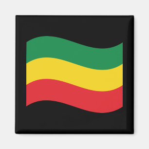 Green, Gold (Yellow) and Red Colours Flag Magnet