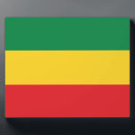 Green, Gold (Yellow) and Red Colours Flag Plaque<br><div class="desc">Green,  Gold (Yellow) & Red Flag Colours. 

Vintage Old School Alternative Hip Hop T Shirts Apparel,  Hats,  Stickers,  Smart Phone Cases and more.</div>