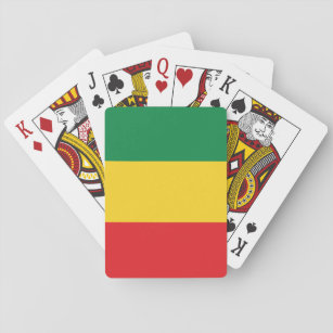Green, Gold (Yellow) and Red Colours Flag Playing Cards