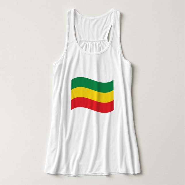 Green, Gold (Yellow) and Red Colours Flag Singlet (Design Front)