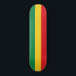 Green, Gold (Yellow) and Red Colours Flag Skateboard<br><div class="desc">Green,  Gold (Yellow) & Red Flag Colours. 

Vintage Old School Alternative Hip Hop T Shirts Apparel,  Hats,  Stickers,  Smart Phone Cases and more.</div>