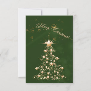 Green Golden Christmas Invitation