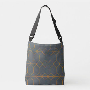 Green, golden, simple, retro, elegant illustration crossbody bag