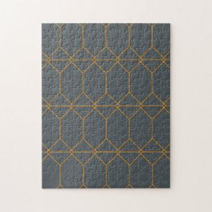 Green, golden, simple, retro, elegant illustration jigsaw puzzle