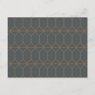 Green, golden, simple, retro, elegant illustration postcard