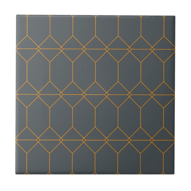 Green, golden, simple, retro, elegant illustration tile (Front)