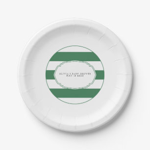 Green golf baby shower plate