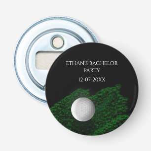 Green golf ball golfers bachelor party  bottle opener